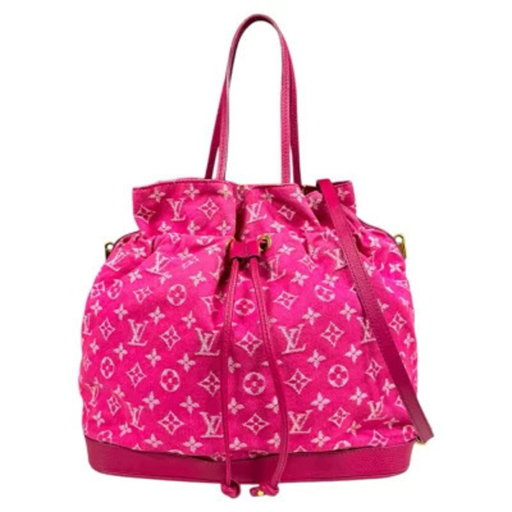 Louis Vuitton Noeful Monogram Denim Shoulder Bag Pink